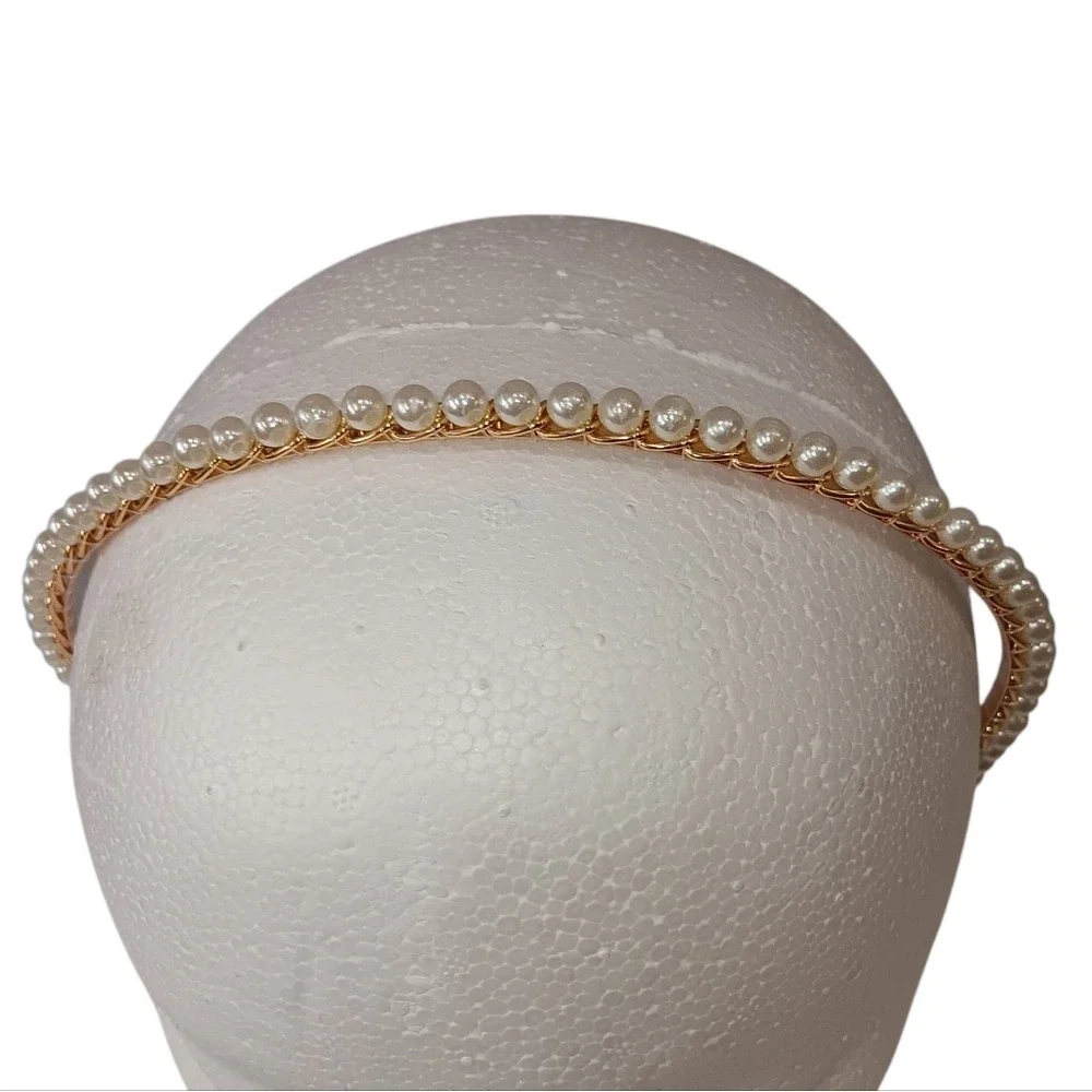 Elegant Pearl Beaded Headband - Chic Boho Bridal Fairy Wedding‎ Hair Accessory